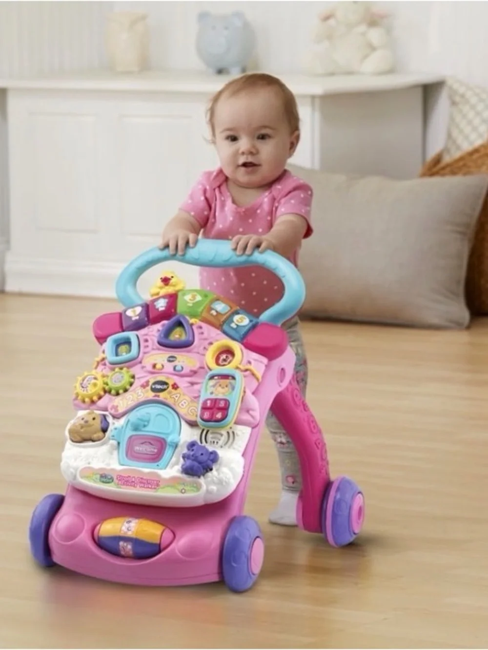 VTech Pink & Blue Activity Walker — Interactive Learning Toy for Toddlers